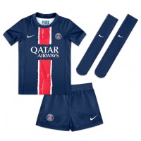 Camisa de Futebol Paris Saint-Germain Bradley Barcola #29 Equipamento Principal Infantil 2024-25 Manga Curta (+ Calças curtas)